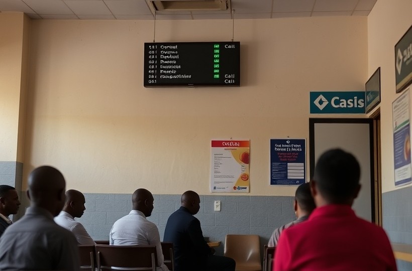 After — Tickets split by transaction type and an orderly waiting area.